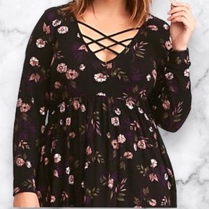 Torrid Lattice Chest Long Sleeve Babydoll